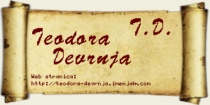 Teodora Devrnja vizit kartica